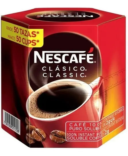 Nescafé Stick - Porciones 2g, con 50 piezas