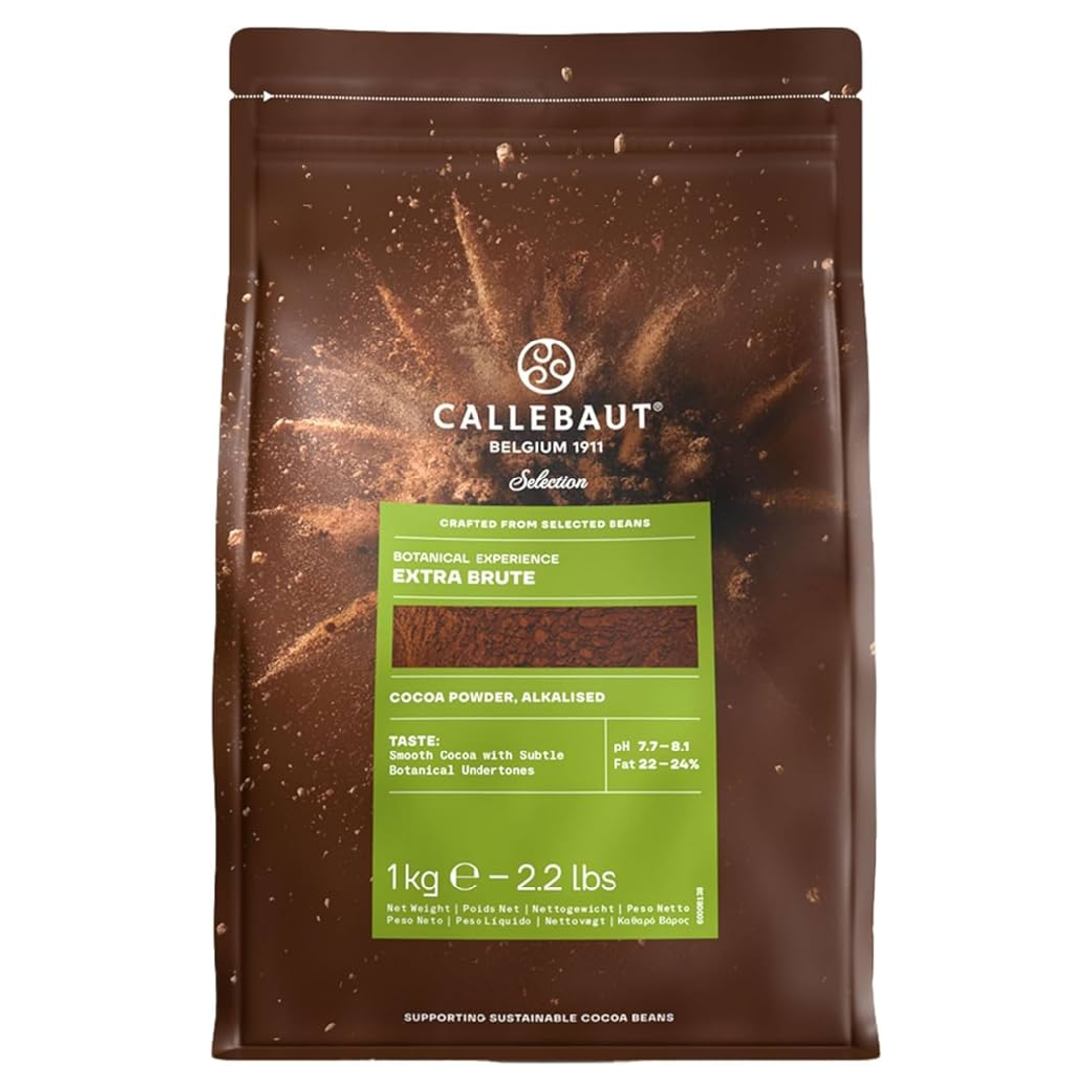 Callebaut Extra Brute 1 kg – Cocoa en Polvo Alcalinizada