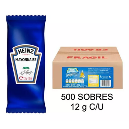 Heinz Mayonesa 500 Sobres 12g