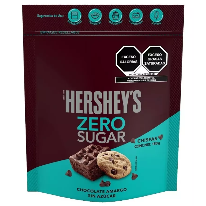 Hershey's Zero Sugar Chispas Chocolate Amargo Sin Azucar