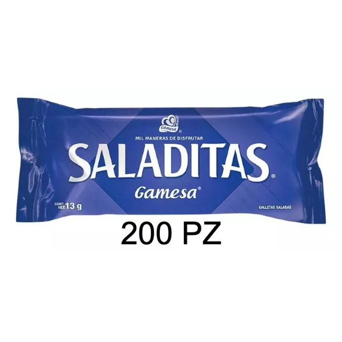 Gamesa Saladitas Caja 200 piezas 13 gramos